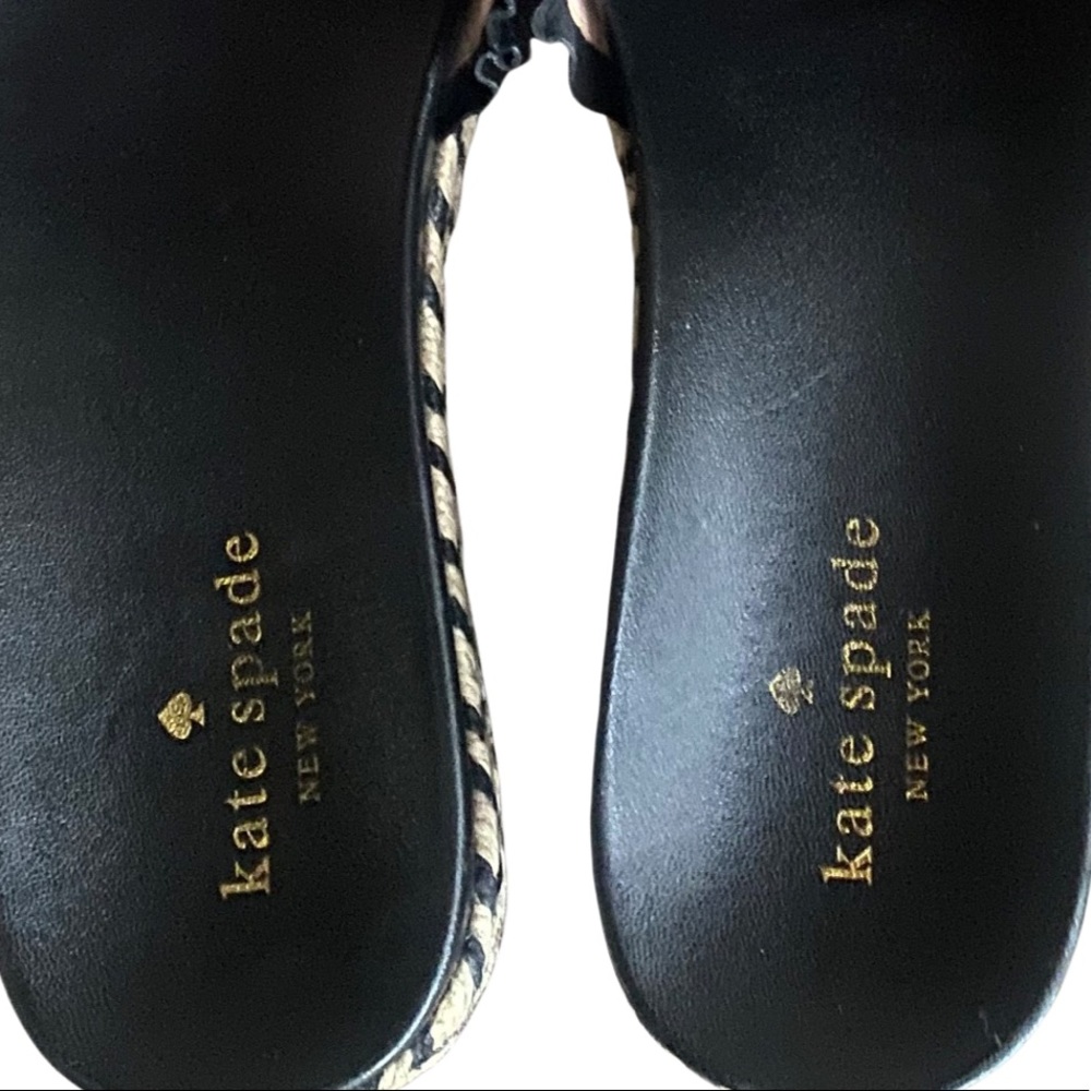 KATE SPADE Black Leather Slide Sandals - Picture 7 of 9